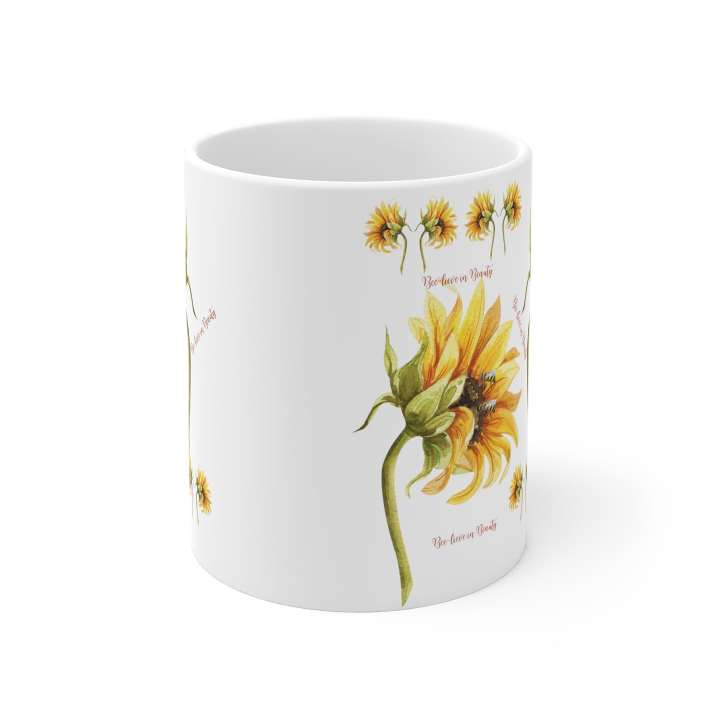 Mug  - Sunflower - White - 11oz
