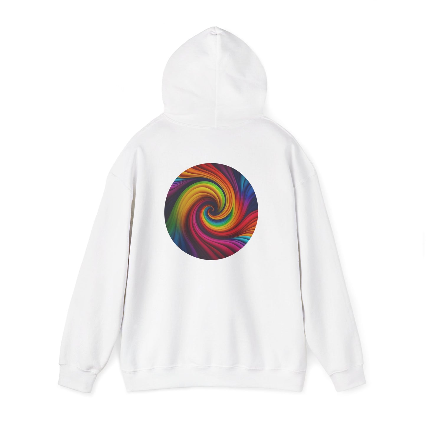 Vibrant Spiral Design Hooded Sweatshirt, Cozy Unisex Hoodie, Colorful Graphic Sweatshirt, Trendy Streetwear, Perfect Gift for Any Occasion