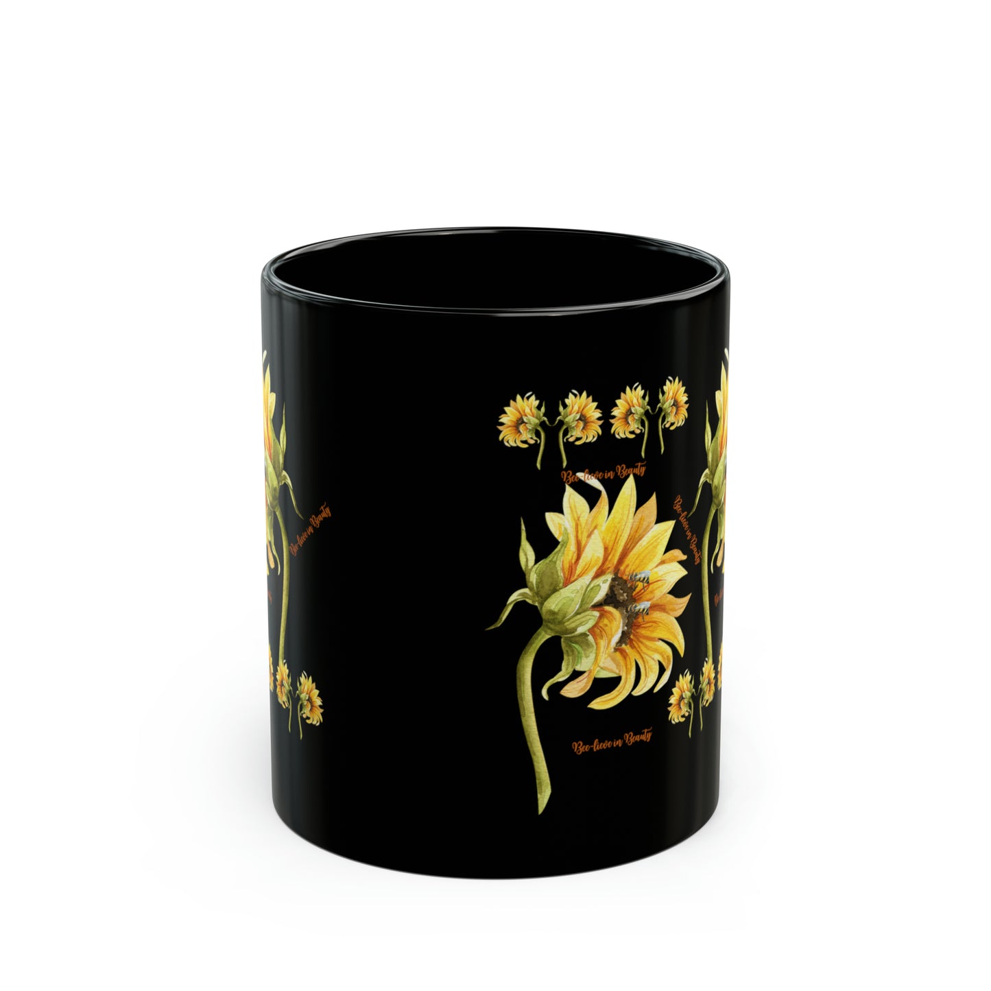 Mug - Sunflower - Black 11oz
