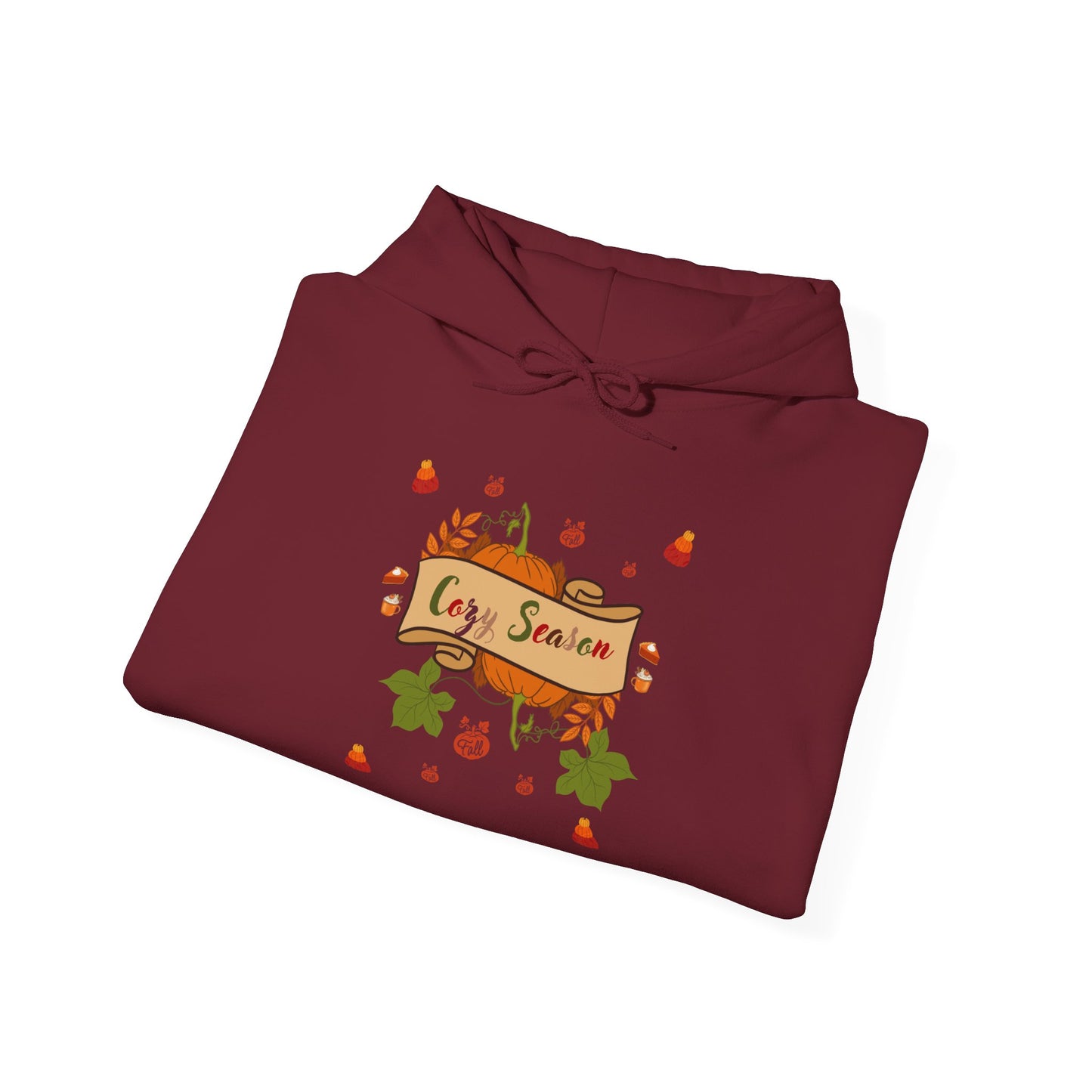 Cozy Season Pumpkin Unisex Heavy Blend™ Hooded Sweatshirt with Pumpkin Design