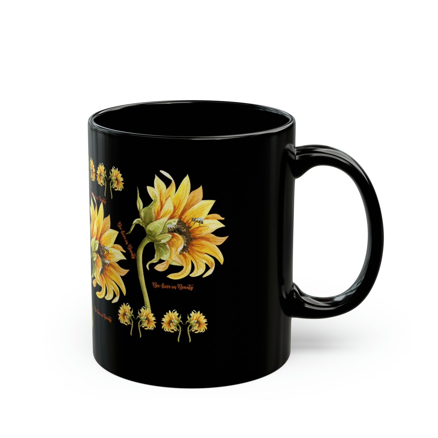 Mug - Sunflower - Black 11oz