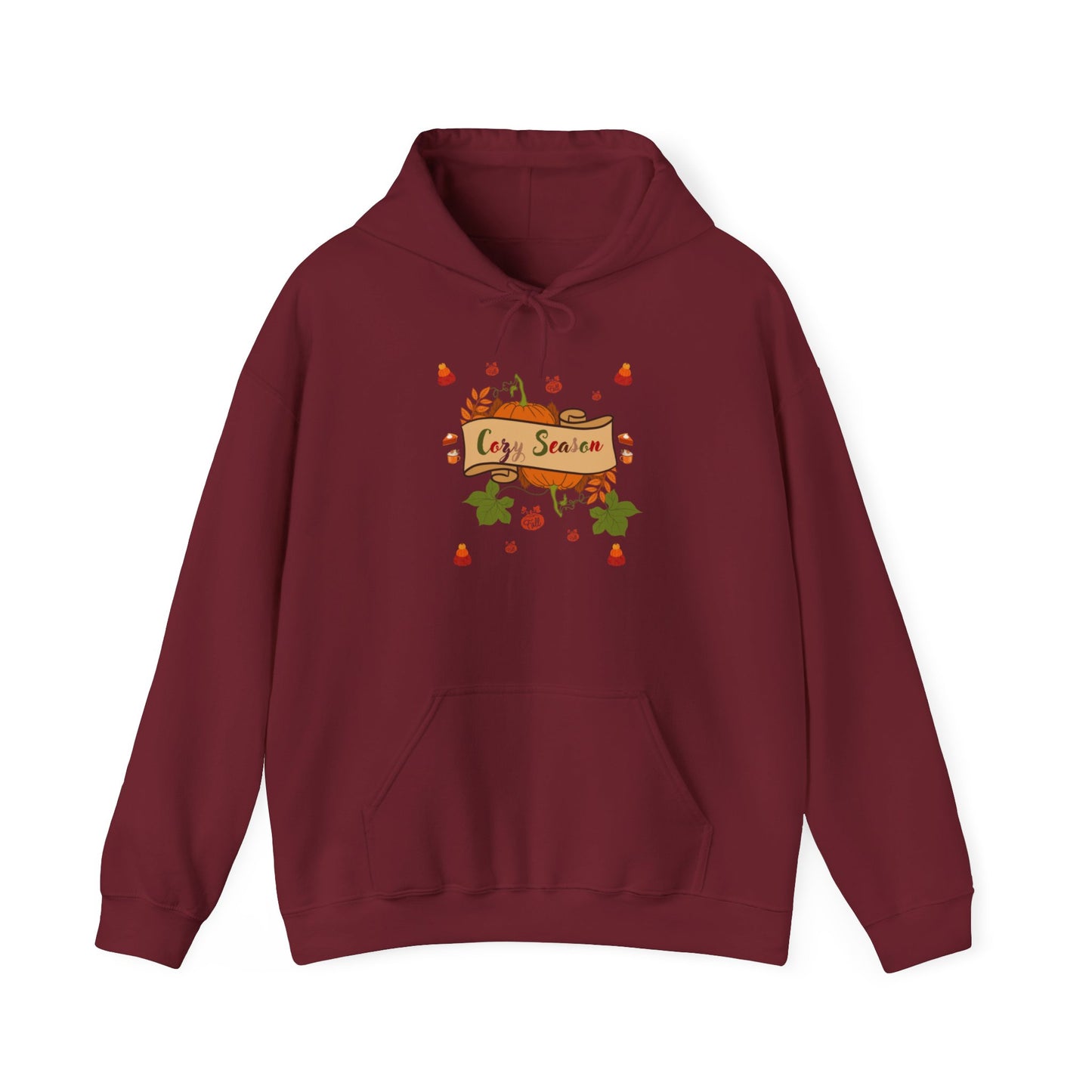 Cozy Season Pumpkin Unisex Heavy Blend™ Hooded Sweatshirt with Pumpkin Design