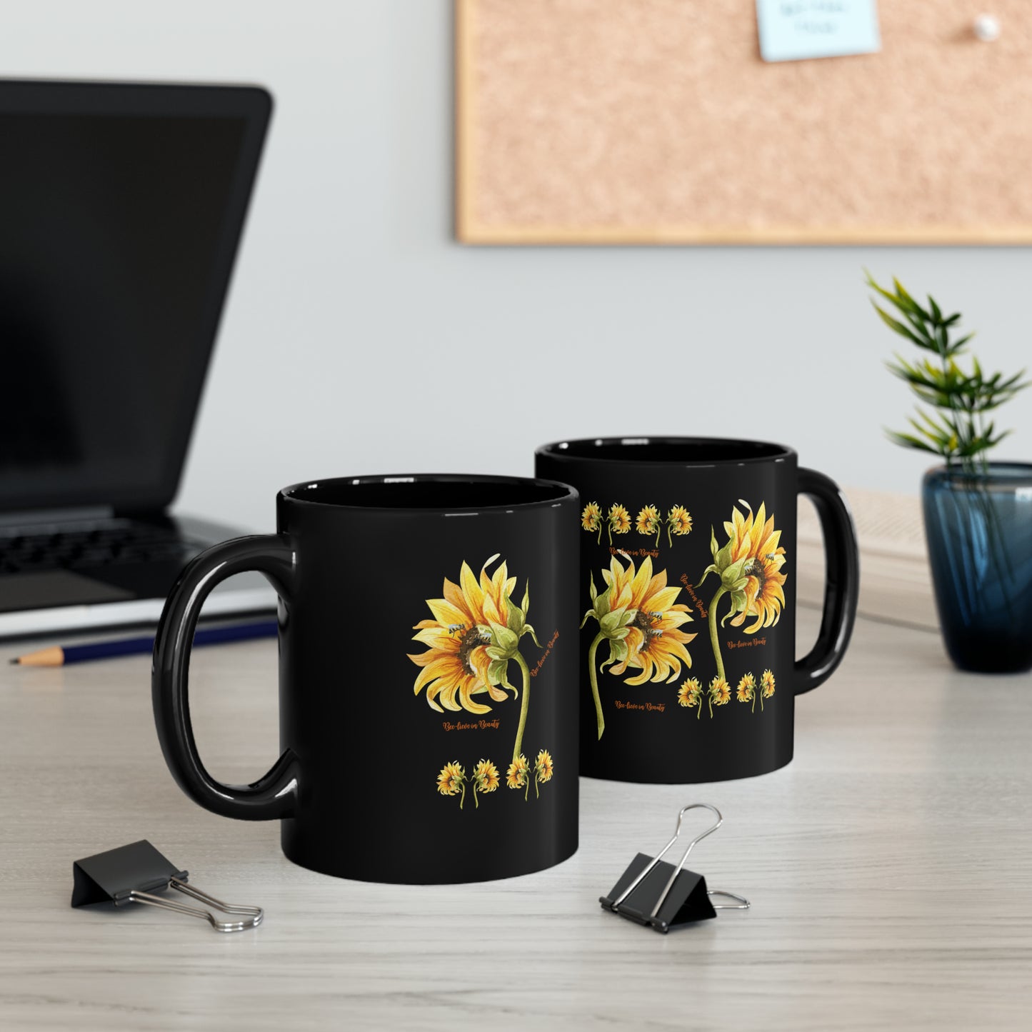 Mug - Sunflower - Black 11oz