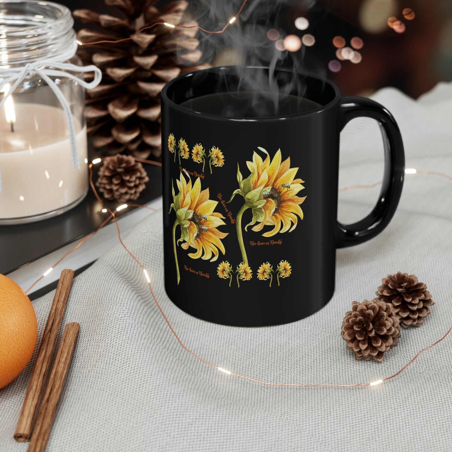 Mug - Sunflower - Black 11oz