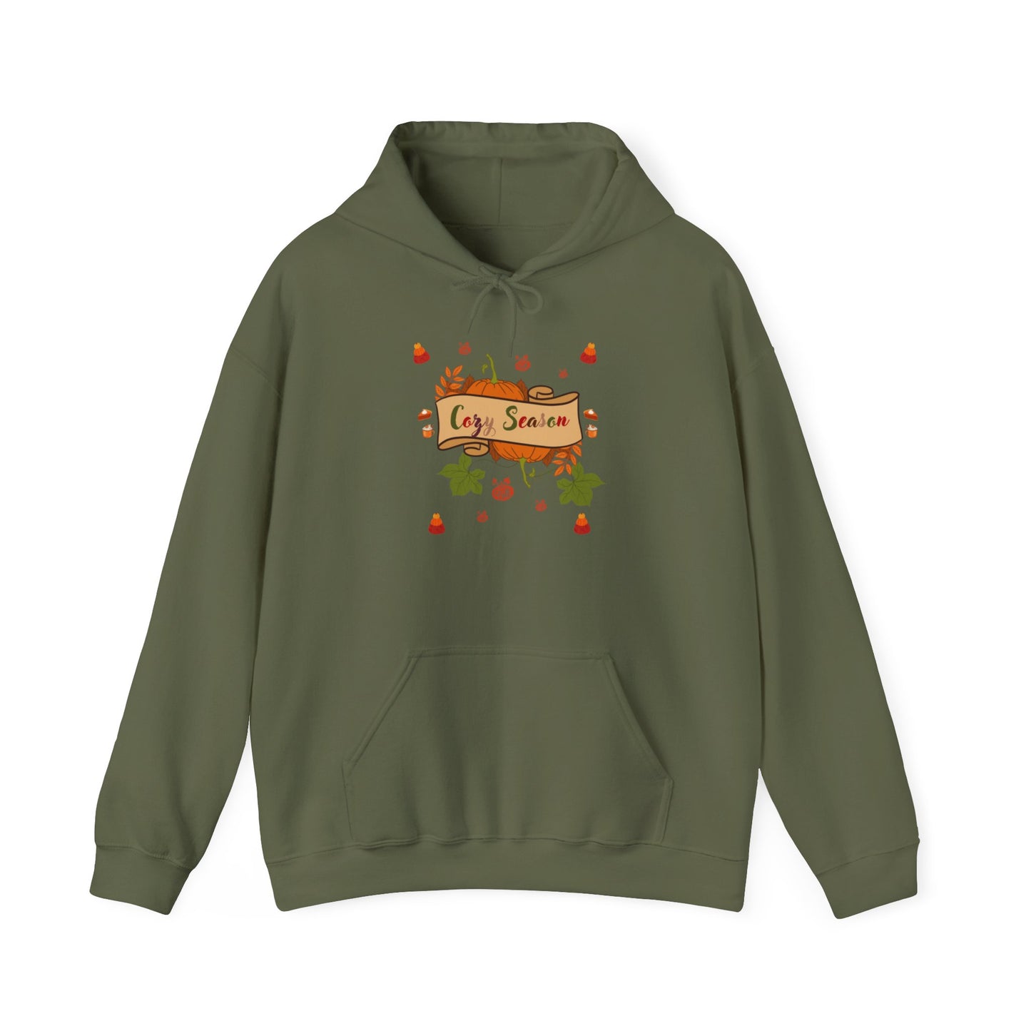 Cozy Season Pumpkin Unisex Heavy Blend™ Hooded Sweatshirt with Pumpkin Design