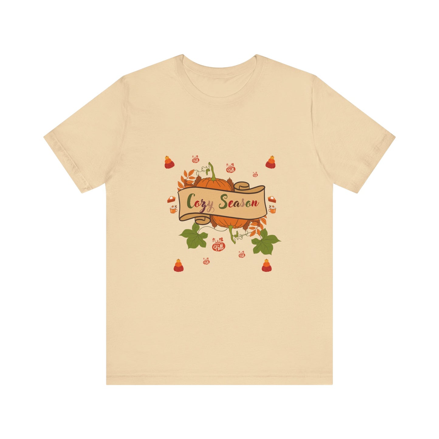 Cozy Season Pumpkin Unisex T-Shirt – Autumn feel and Pumpkin Design
