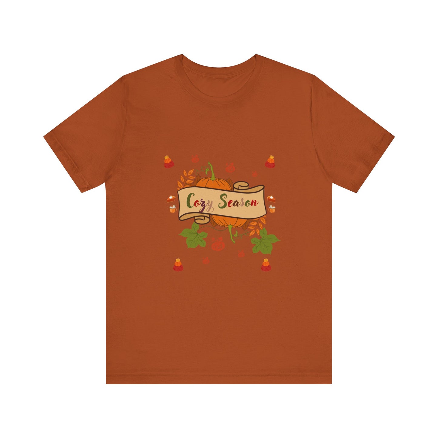 Cozy Season Pumpkin Unisex T-Shirt – Autumn feel and Pumpkin Design