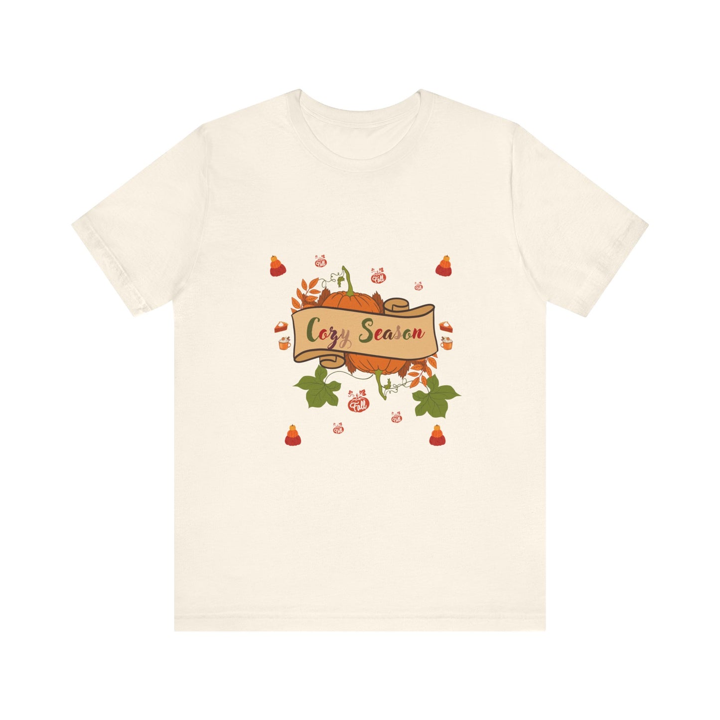 Cozy Season Pumpkin Unisex T-Shirt – Autumn feel and Pumpkin Design