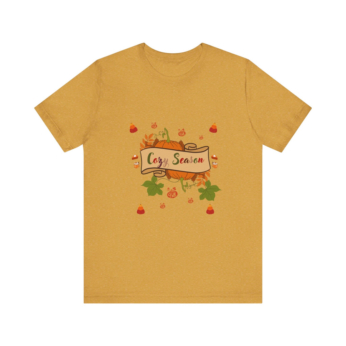 Cozy Season Pumpkin Unisex T-Shirt – Autumn feel and Pumpkin Design