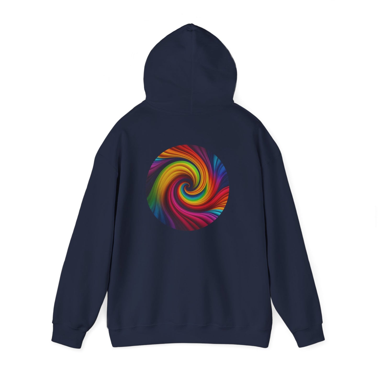 Vibrant Spiral Design Hooded Sweatshirt, Cozy Unisex Hoodie, Colorful Graphic Sweatshirt, Trendy Streetwear, Perfect Gift for Any Occasion