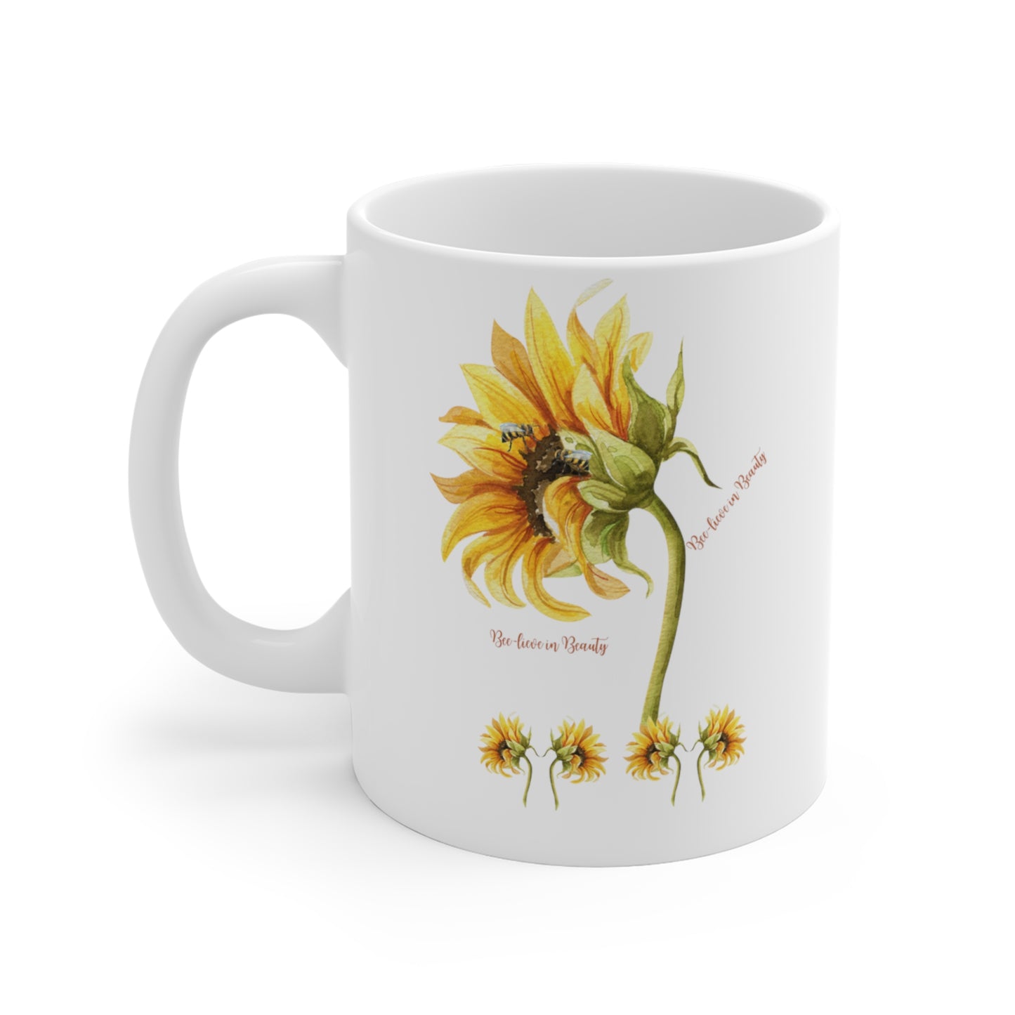 Mug  - Sunflower - White - 11oz