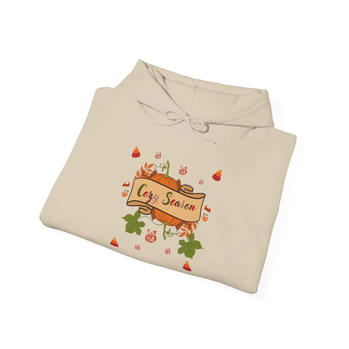 Cozy Season Pumpkin Unisex Heavy Blend™ Hooded Sweatshirt with Pumpkin Design
