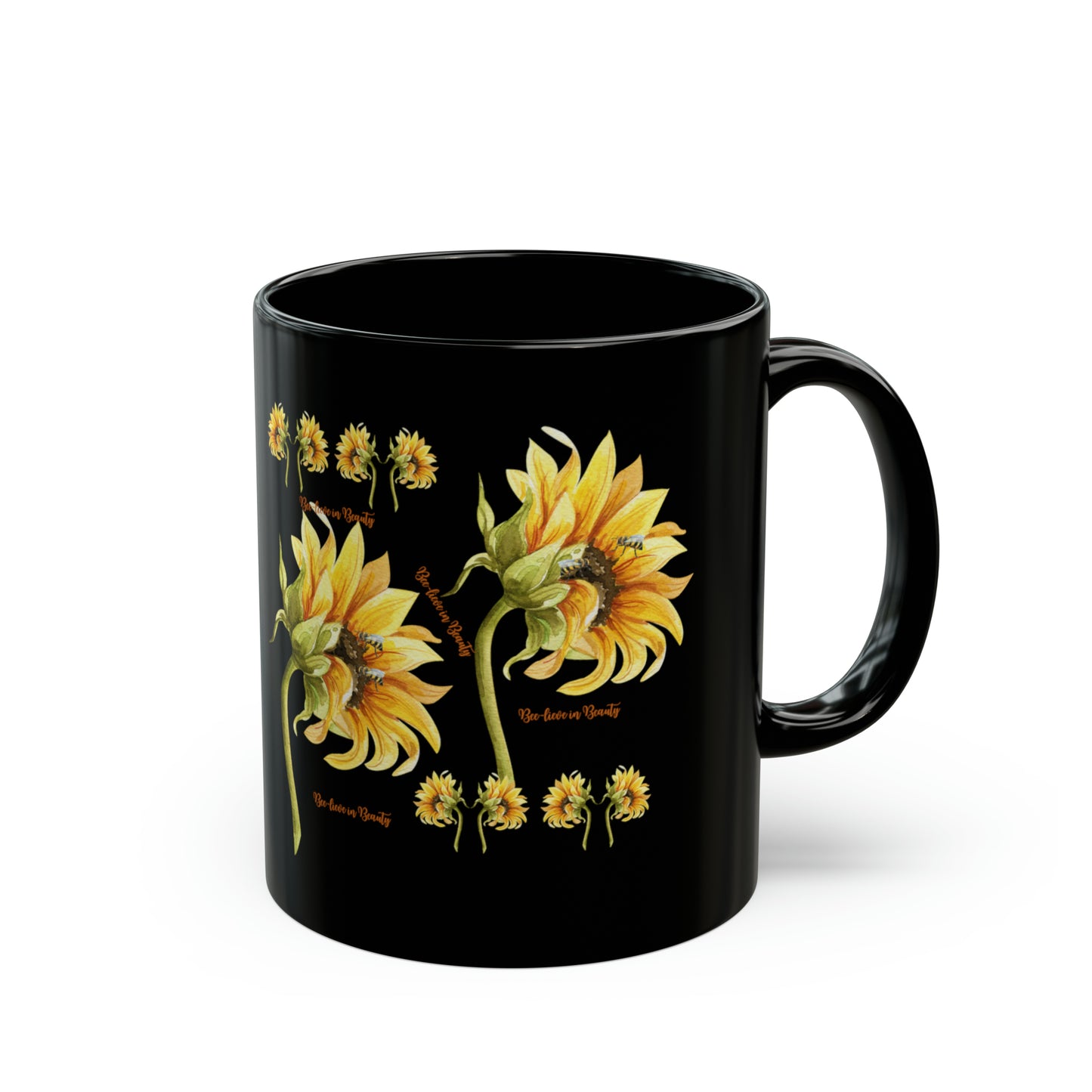 Mug - Sunflower - Black 11oz