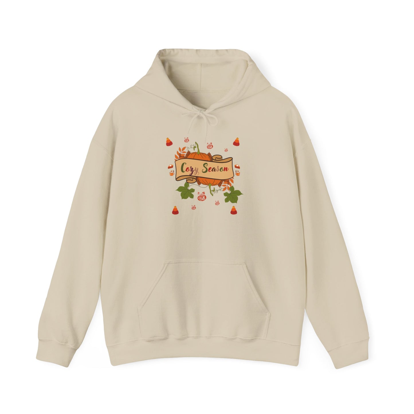 Cozy Season Pumpkin Unisex Heavy Blend™ Hooded Sweatshirt with Pumpkin Design