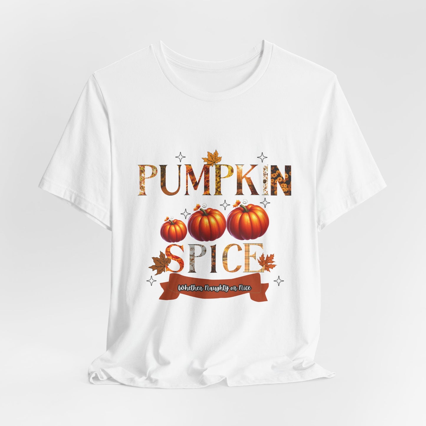 Pumpkin Spice Tee, Cute Fall Shirt, Autumn Apparel, Casual Tee for Pumpkin Lovers, Perfect for Halloween, Thanksgiving