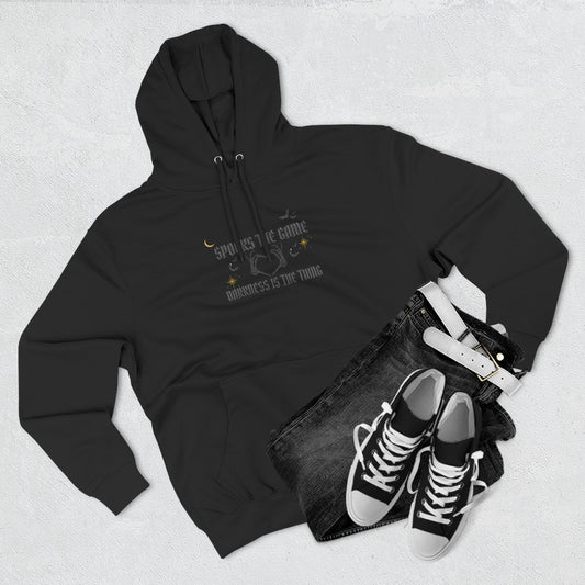 Spooks the Game Gothic Halloween Hoodie, Skeleton Hands Heart Sweatshirt, Dark Aesthetic Spooky Season Hoodie