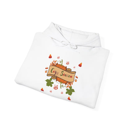 Cozy Season Pumpkin Unisex Heavy Blend™ Hooded Sweatshirt with Pumpkin Design