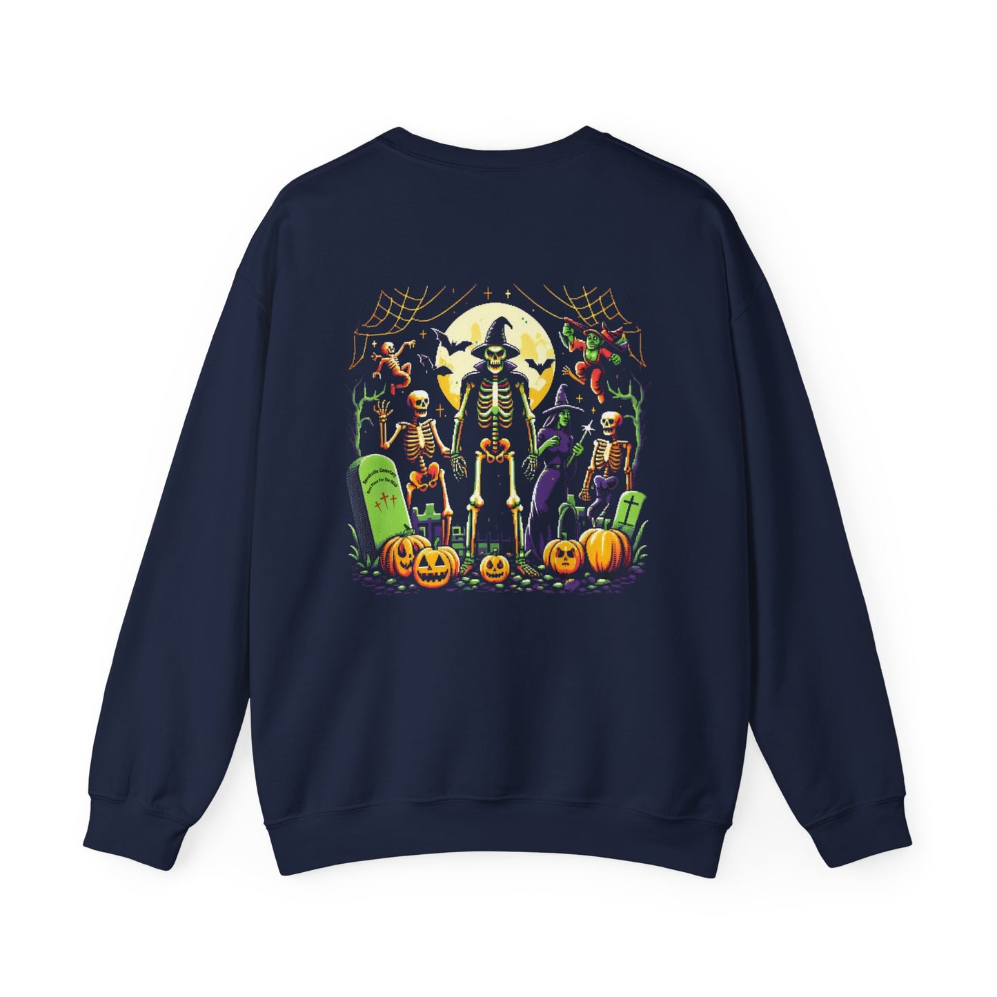 Vintage Halloween Skeleton Sweatshirt, Haunted Carnival Spooky Sweatshirt, Retro Gothic Halloween Graphic Hoodie