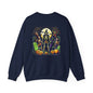 Vintage Halloween Skeleton Sweatshirt, Haunted Carnival Spooky Sweatshirt, Retro Gothic Halloween Graphic Hoodie