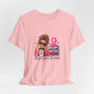 Tee - Fueled by Hope Breast Cancer Awareness Shirt | Pink Ribbon Tee - Blond Woman