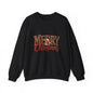 Merry Christmas Leopard Print Sweatshirt | Red Script Holiday Sweater | Trendy Christmas Crewneck | Animal Print Christmas Sweatshirt