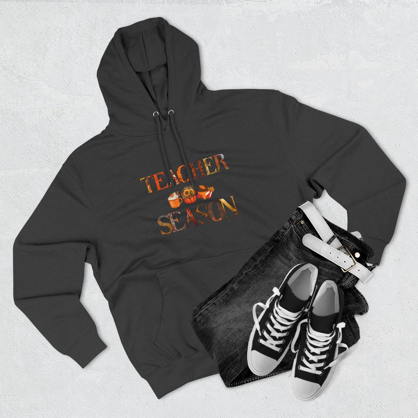 Teacher Season Fleece Hoodie, Cozy Sweatshirt for Educators, Cute Gift for Teachers, Fall Apparel, Back to School Outfit