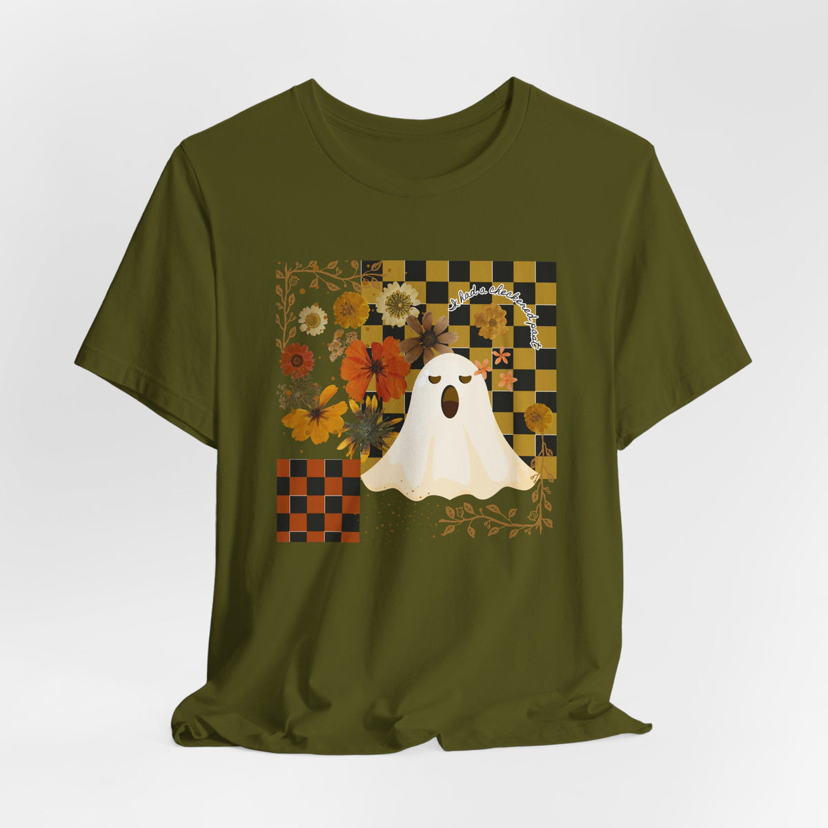 Retro Floral Ghost Halloween Shirt, Spooky Cute Fall Graphic Tee, Unisex Halloween T-Shirt