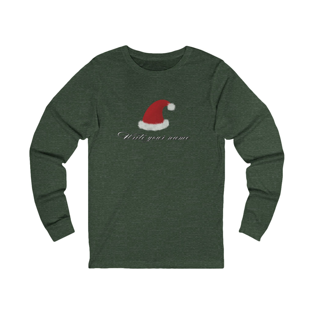 Santa Hat Long Sleeve Tee — 'Santa, good mama' Holiday Shirt
