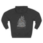 Spook Town USA Halloween Hoodie, Gray Picture, Skeleton Back Print Sweatshirt, Spooky Season Graphic Hoodie, Halloween Streetwear