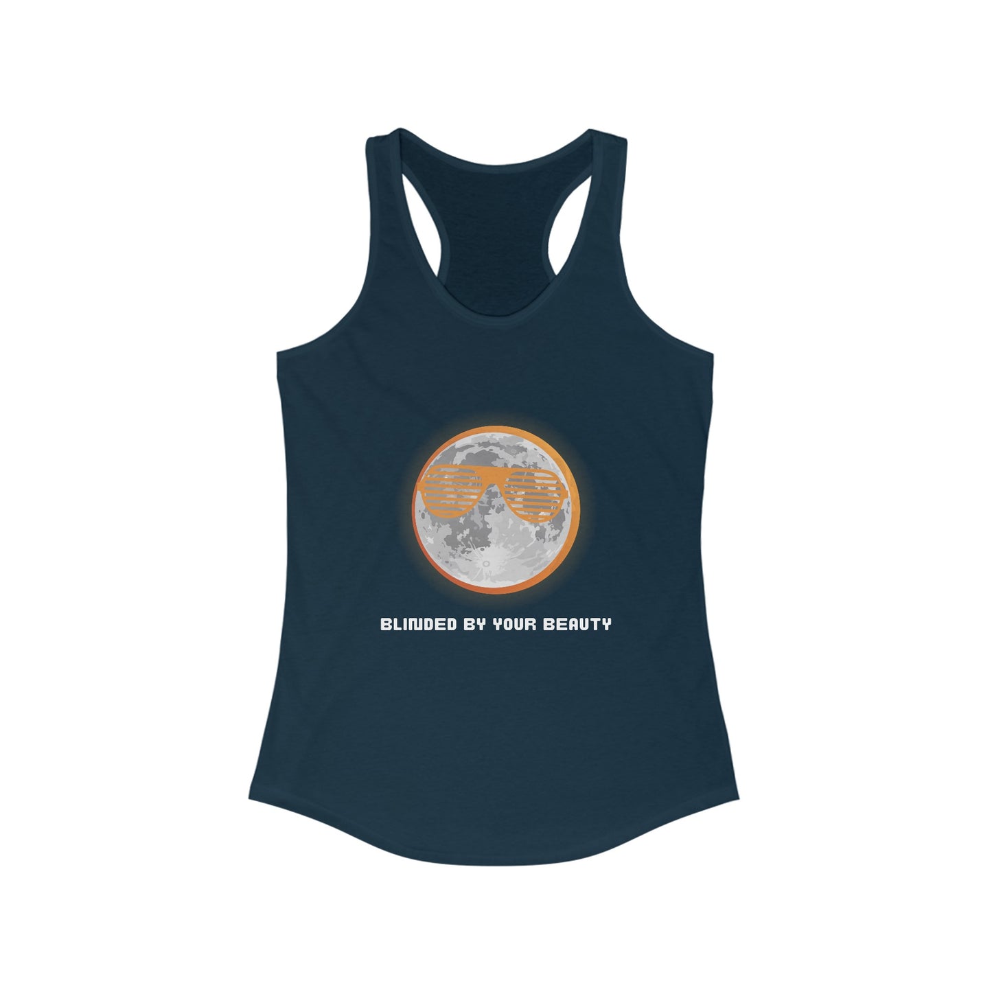 Blinded -  Women's Ideal Racerback Tank - White Lettering