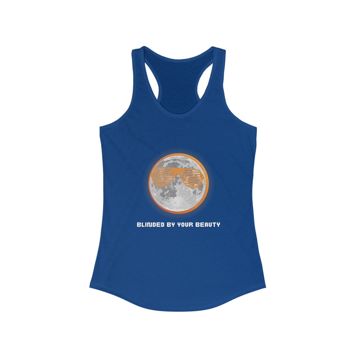 Blinded -  Women's Ideal Racerback Tank - White Lettering