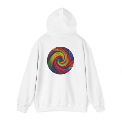 Vibrant Spiral Design Hooded Sweatshirt, Cozy Unisex Hoodie, Colorful Graphic Sweatshirt, Trendy Streetwear, Perfect Gift for Any Occasion