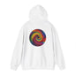Vibrant Spiral Design Hooded Sweatshirt, Cozy Unisex Hoodie, Colorful Graphic Sweatshirt, Trendy Streetwear, Perfect Gift for Any Occasion