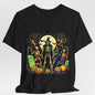 Halloween Skeleton Graphic Tee, Spooky Unisex Shirt, Trick-or-Treat Apparel, Fall Festival Outfit, Costume Party Top