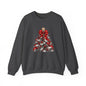 Festive Christmas Tree Sweatshirt – Red Bow & Ornament Holiday Crewneck