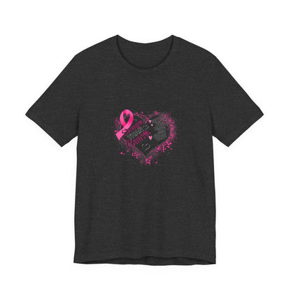 Stronger Than Cancer Breast Cancer Awareness Shirt | Pink Ribbon Heart Tee