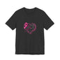 Stronger Than Cancer Breast Cancer Awareness Shirt | Pink Ribbon Heart Tee