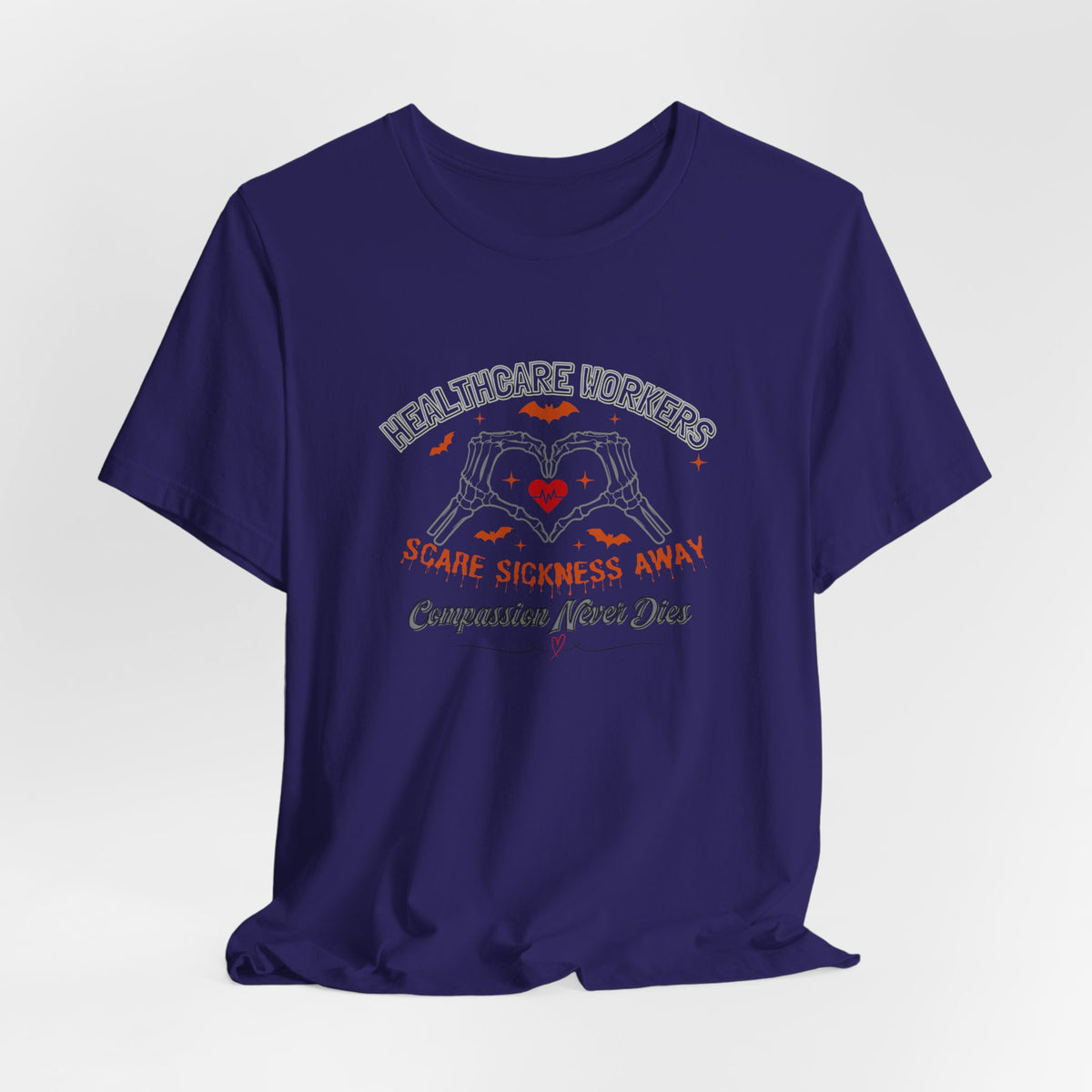 Tee - Healthcare Workers Halloween Shirt – Scare Sickness Away Skeleton Hands Tee