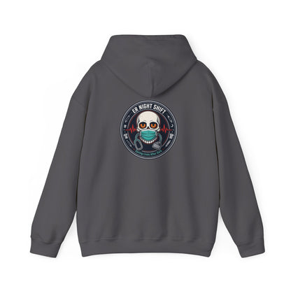 ER Night Shift Halloween Sweatshirt – Saving Lives After Dark Skeleton Medical Crewneck – Emergency Room Healthcare Shirt