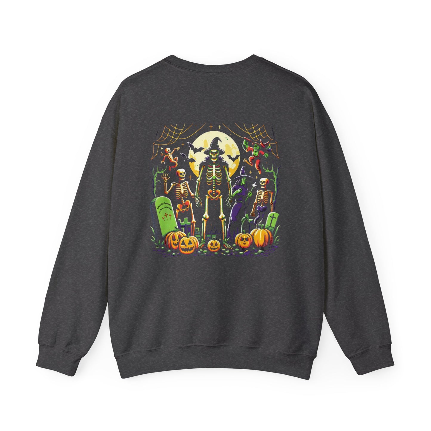 Vintage Halloween Skeleton Sweatshirt, Haunted Carnival Spooky Sweatshirt, Retro Gothic Halloween Graphic Hoodie