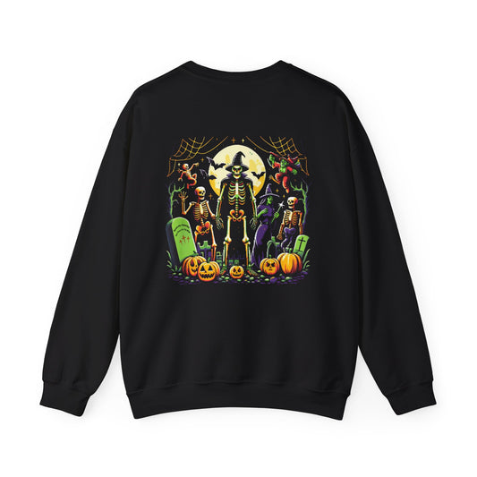 Spooky Skeletons Halloween Sweatshirt, Unisex Crewneck, Fall Fashion, Festival Apparel, Cozy Gift, Halloween Costume