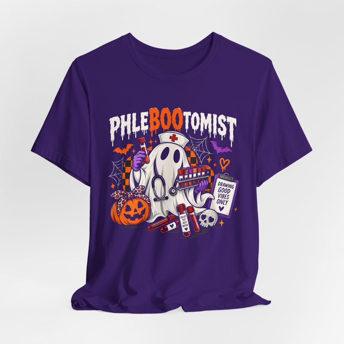 Phlebotomist Halloween Shirt | PhleBOOtomist Ghost Tee