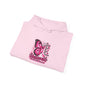 Pink Butterfly 'Be Remarkable' Hoodie - Women's Inspirational Graphic Sweatshirt