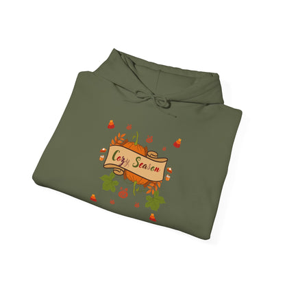 Cozy Season Pumpkin Unisex Heavy Blend™ Hooded Sweatshirt with Pumpkin Design