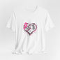 Stronger Than Cancer Breast Cancer Awareness Shirt | Pink Ribbon Heart Tee