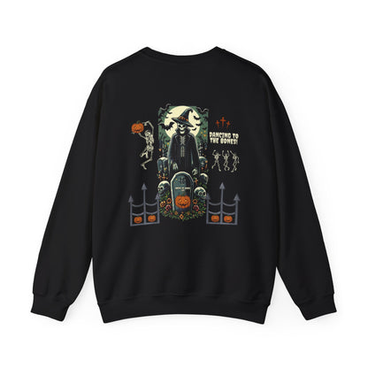 Halloween Skeleton Unisex Heavy Blend Crewneck Sweatshirt, Cozy Fall Sweatshirt, Halloween Gift, Unisex Casual Wear, Spooky Style