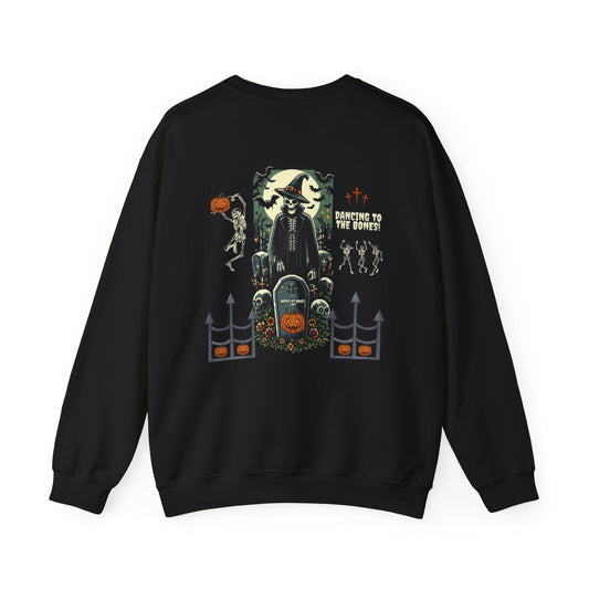 Halloween Skeleton Unisex Heavy Blend Crewneck Sweatshirt, Cozy Fall Sweatshirt, Halloween Gift, Unisex Casual Wear, Spooky Style