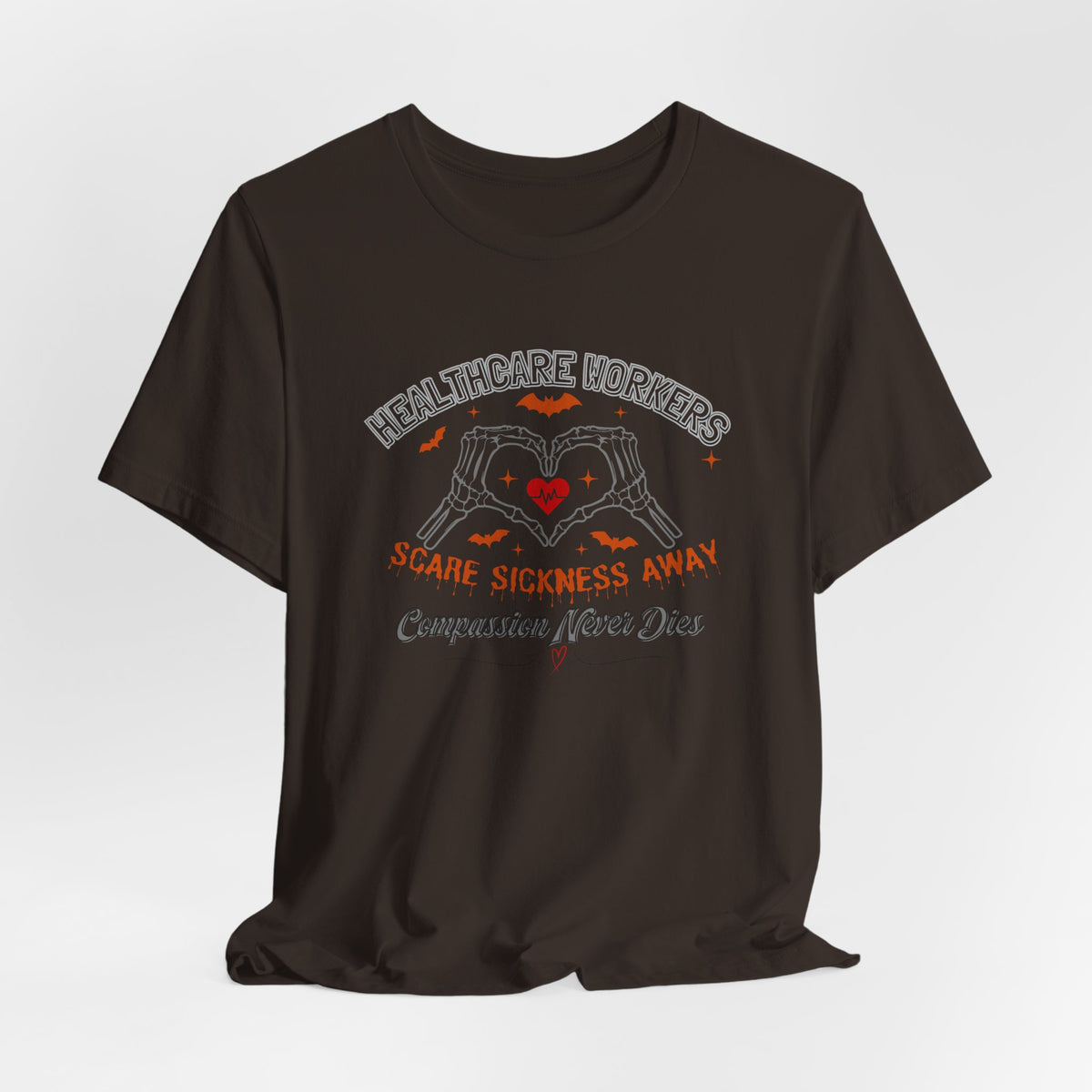Healthcare Workers Halloween Shirt – Scare Sickness Away Skeleton Hands Tee