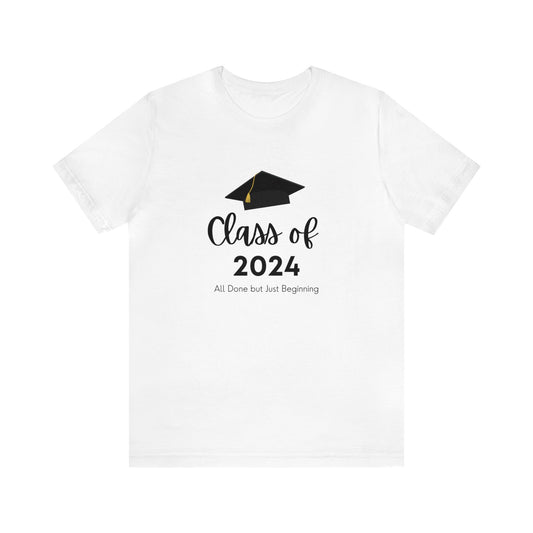 Class of 2024 - Graduation - Black Lettering - multi colors - Unisex Jersey Short Sleeve Tee