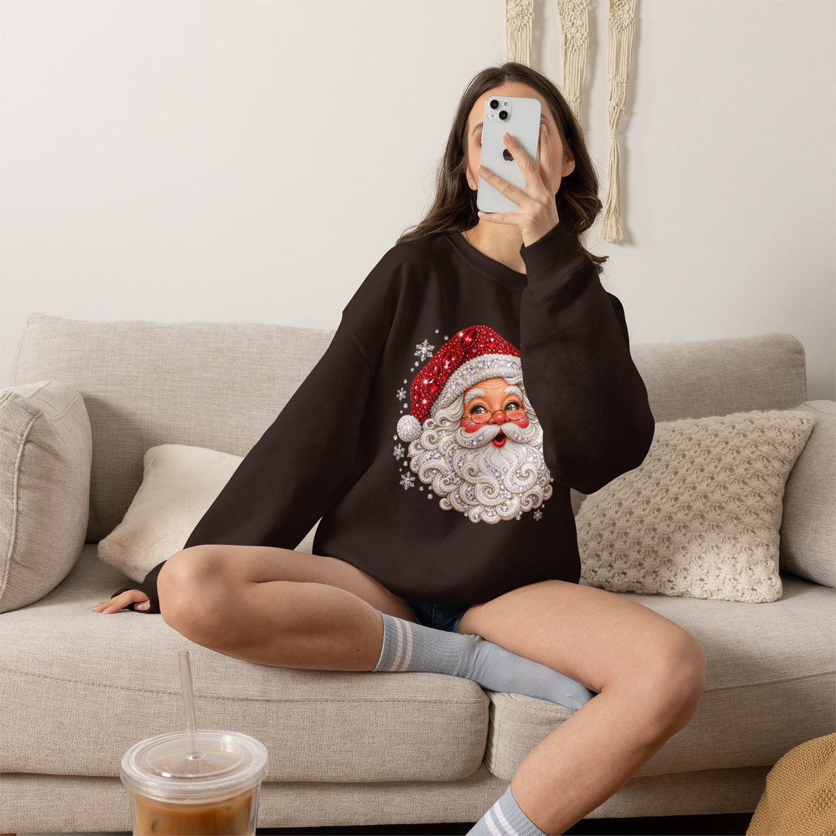 Vintage Santa Face Christmas Sweatshirt